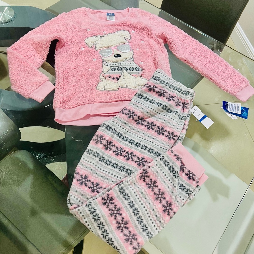 (NWT) Max & Olivia Girls 2-Piece long sleeve Pajama Set size XL (14/16)